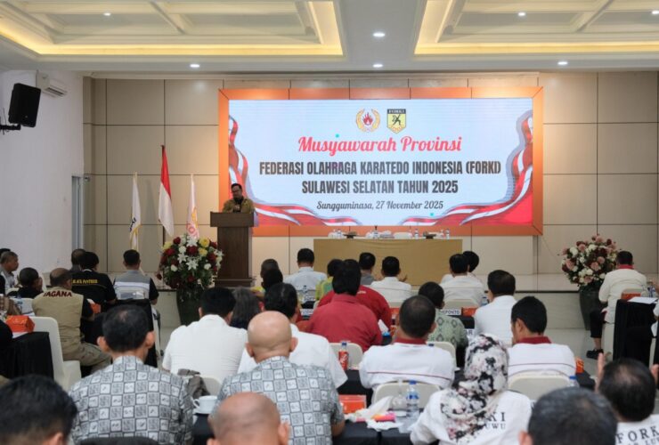 Darmawangsyah Muin Buka Musprov FORKI: Targetkan Karate Sulsel Tembus Level Internasional