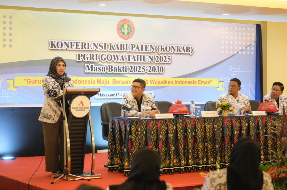 Buka KONKAB PGRI 2025, Bupati Gowa Tegaskan Kualitas Guru Tentukan Generasi Masa Depan